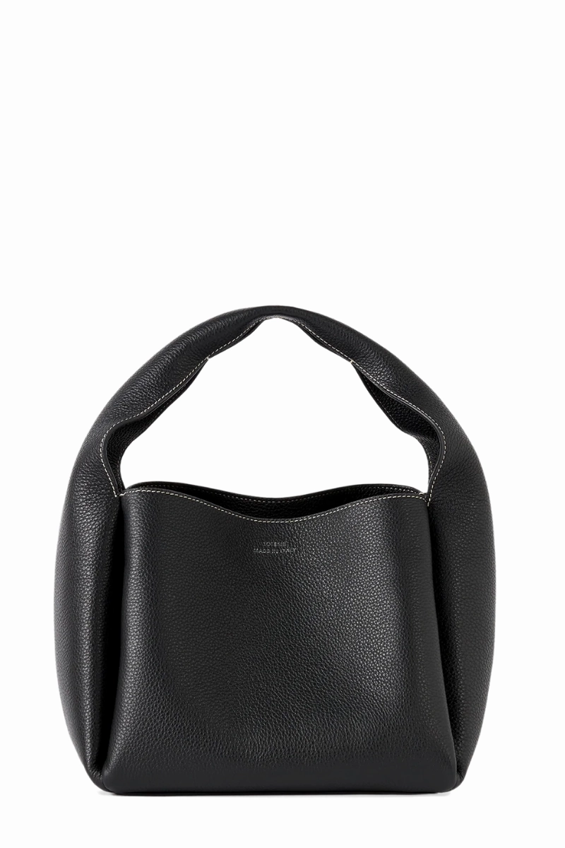 Grained-Leather Bucket Bag