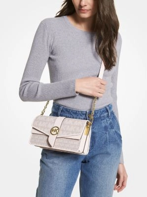 Greenwich Medium Logo Jacquard Shoulder Bag