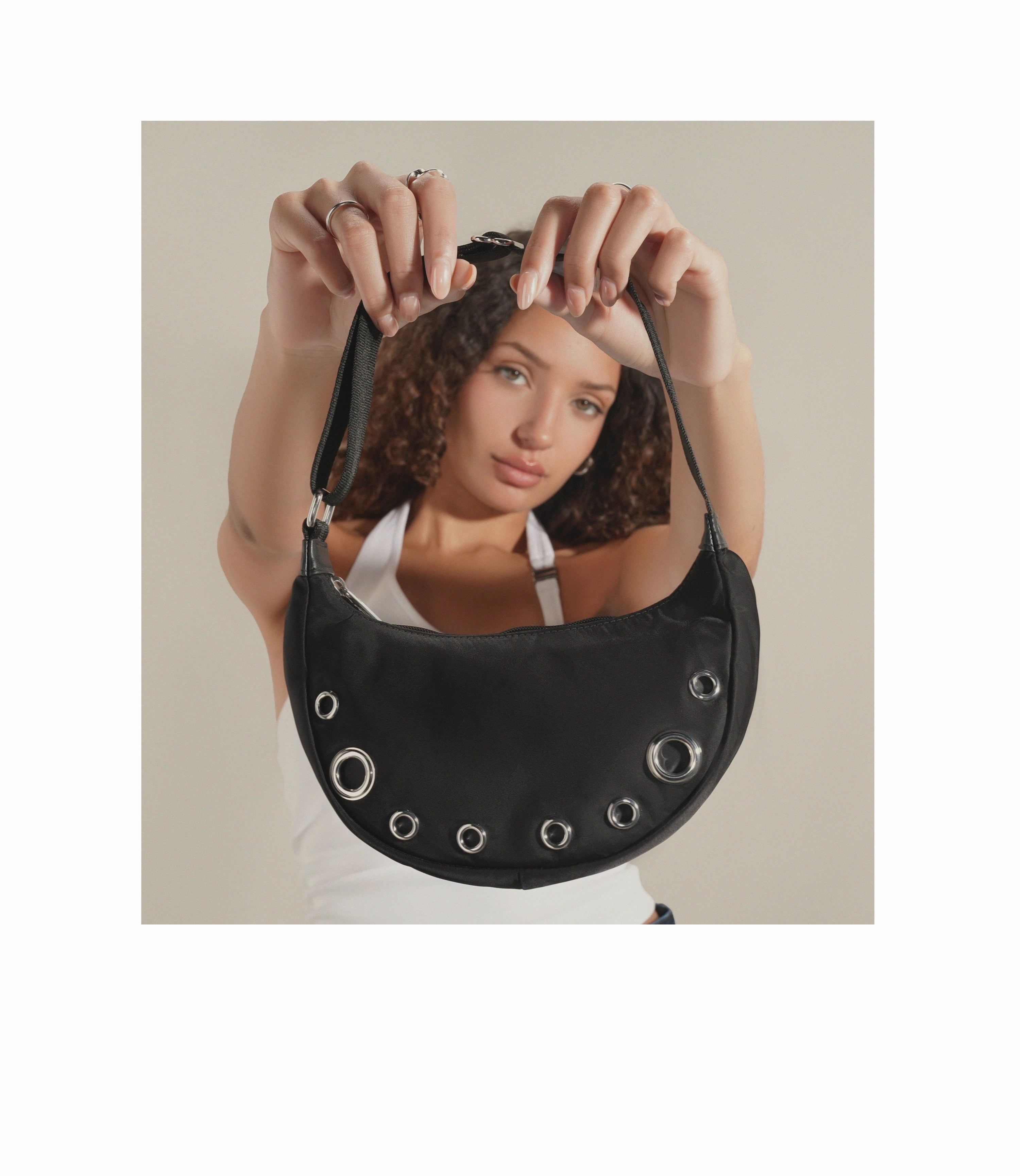Grommet Small Shoulder Bag