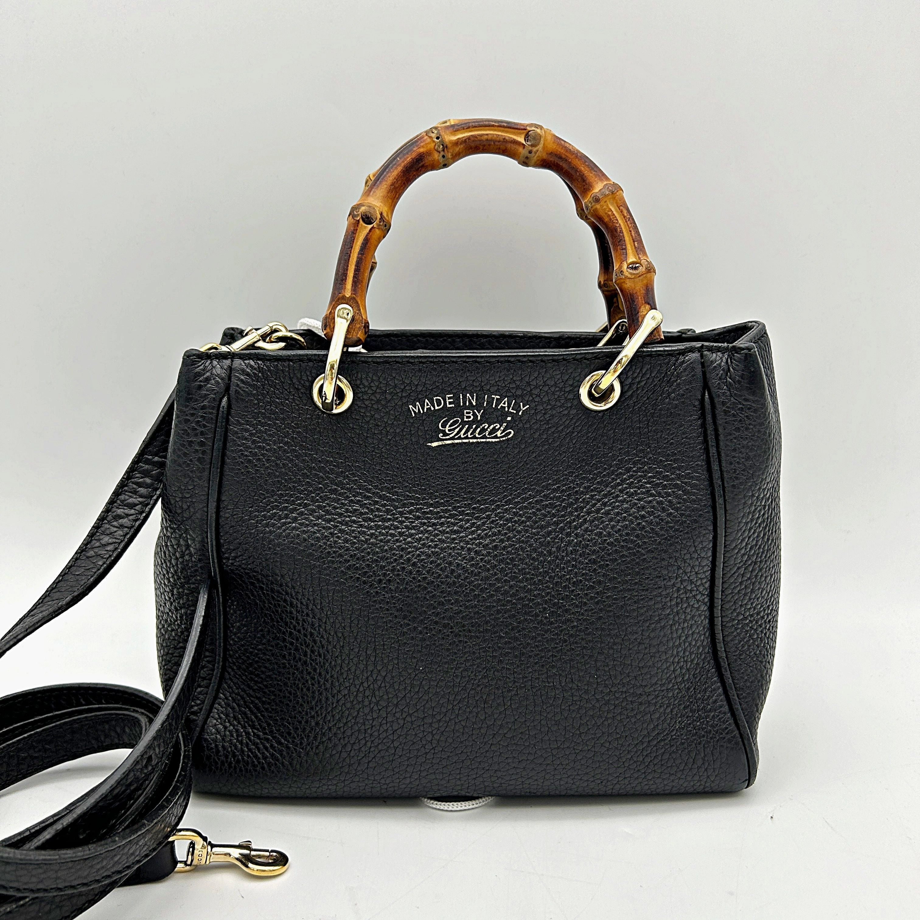 Gucci | Bags | Gucci Bamboo Shopper Leather Tote With Crossbody LA10886