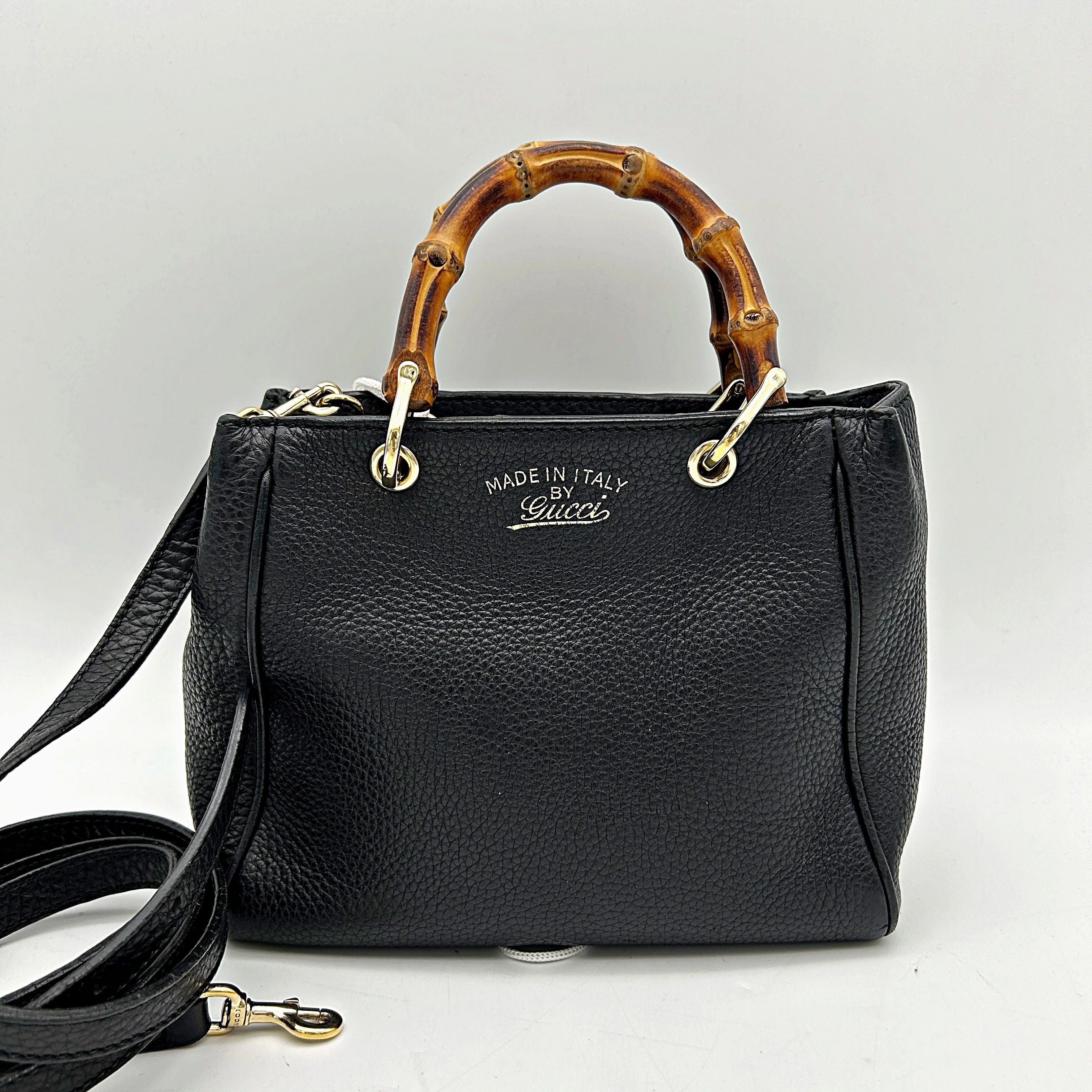Gucci | Bags | Gucci Bamboo Shopper Leather Tote With Crossbody LA10886