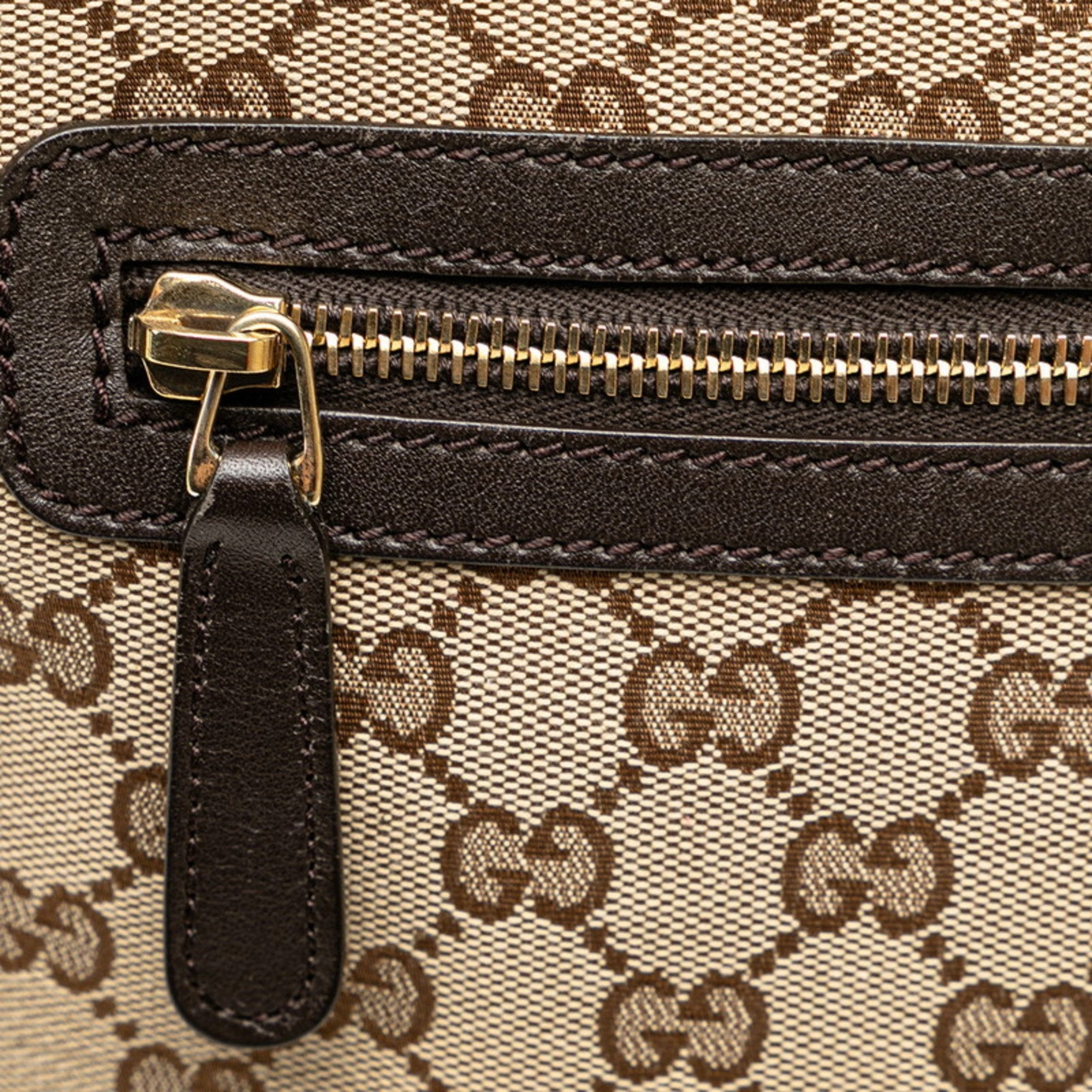 Gucci   Canvas Leather Shoulder Bag (Pre-Owned)