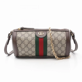 Gucci    Pvc Coated Canvas Leather Shoulder Bag (Pre-Owned)