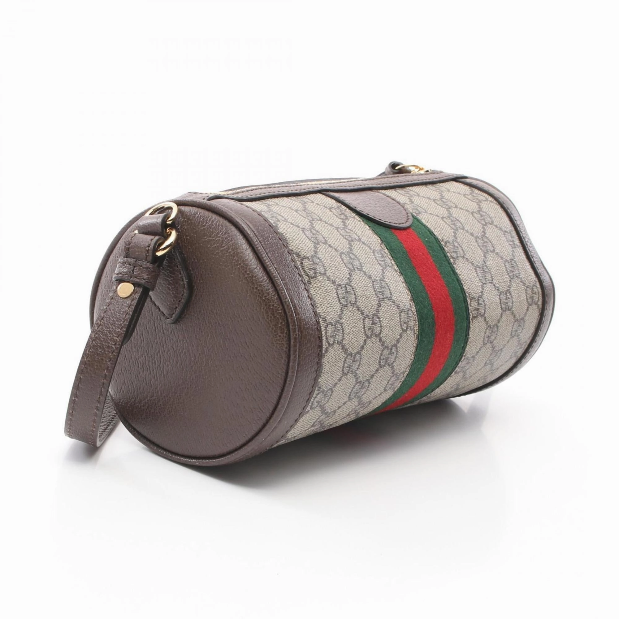 Gucci    Pvc Coated Canvas Leather Shoulder Bag (Pre-Owned)