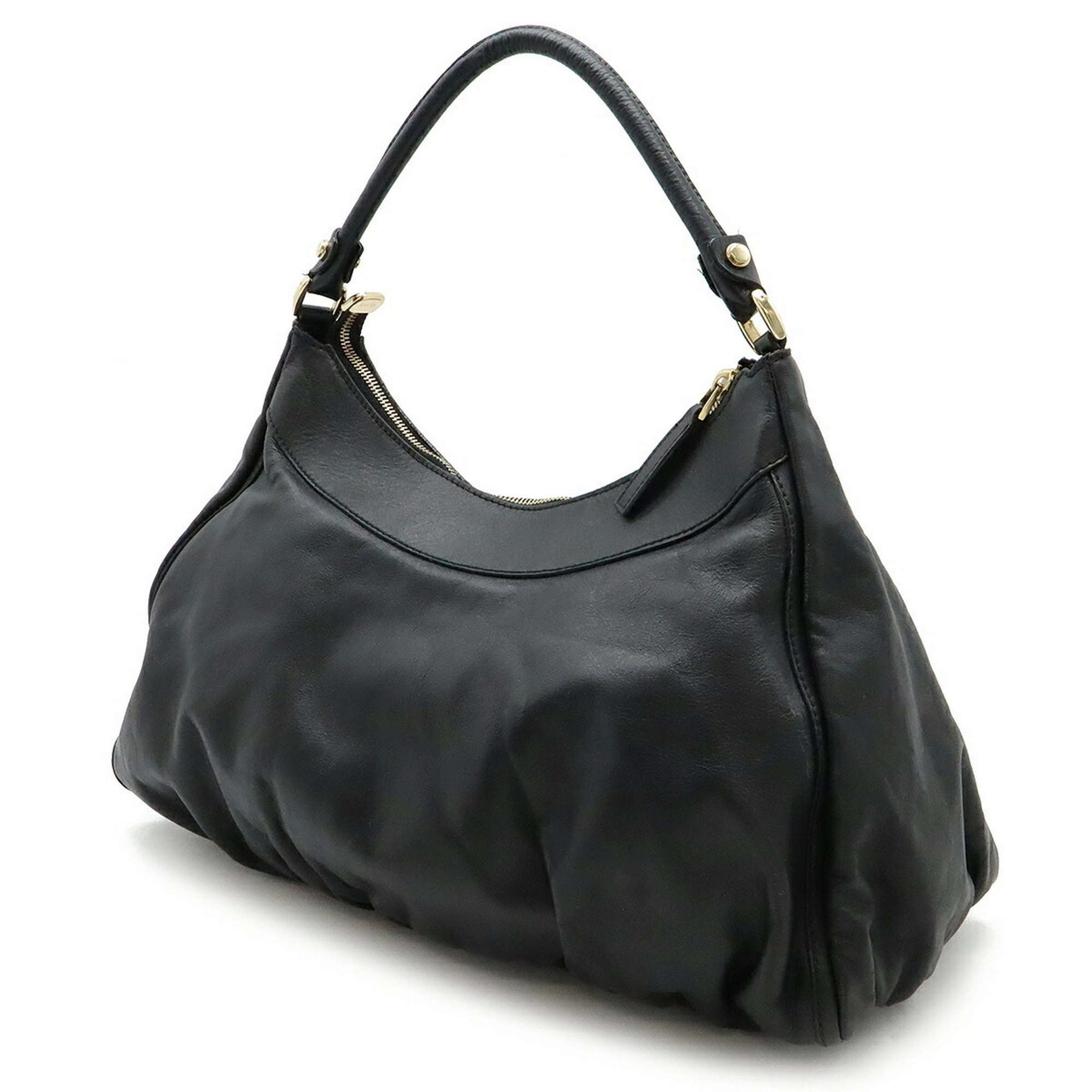 Gucci Abbey Black Leather Shoulder Bag ()