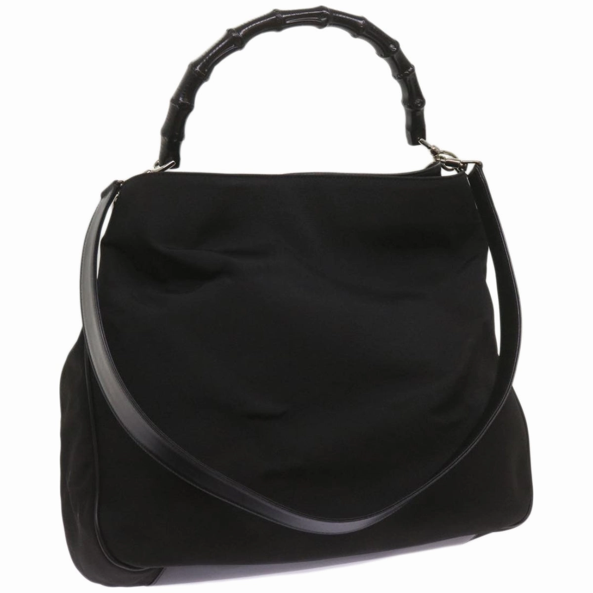 Gucci Bamboo  Canvas Shoulder Bag ()