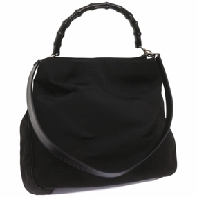Gucci Bamboo  Canvas Shoulder Bag ()