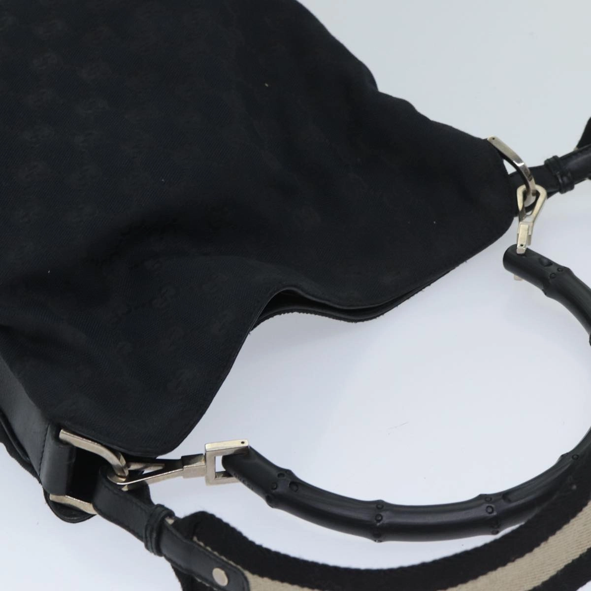Gucci Bamboo  Canvas Shoulder Bag ()