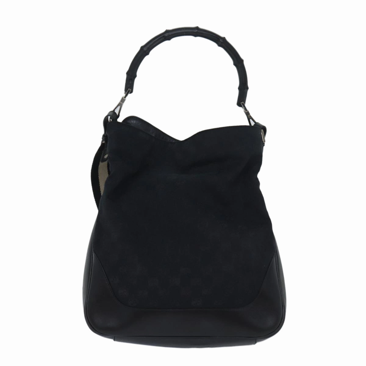 Gucci Bamboo  Canvas Shoulder Bag ()
