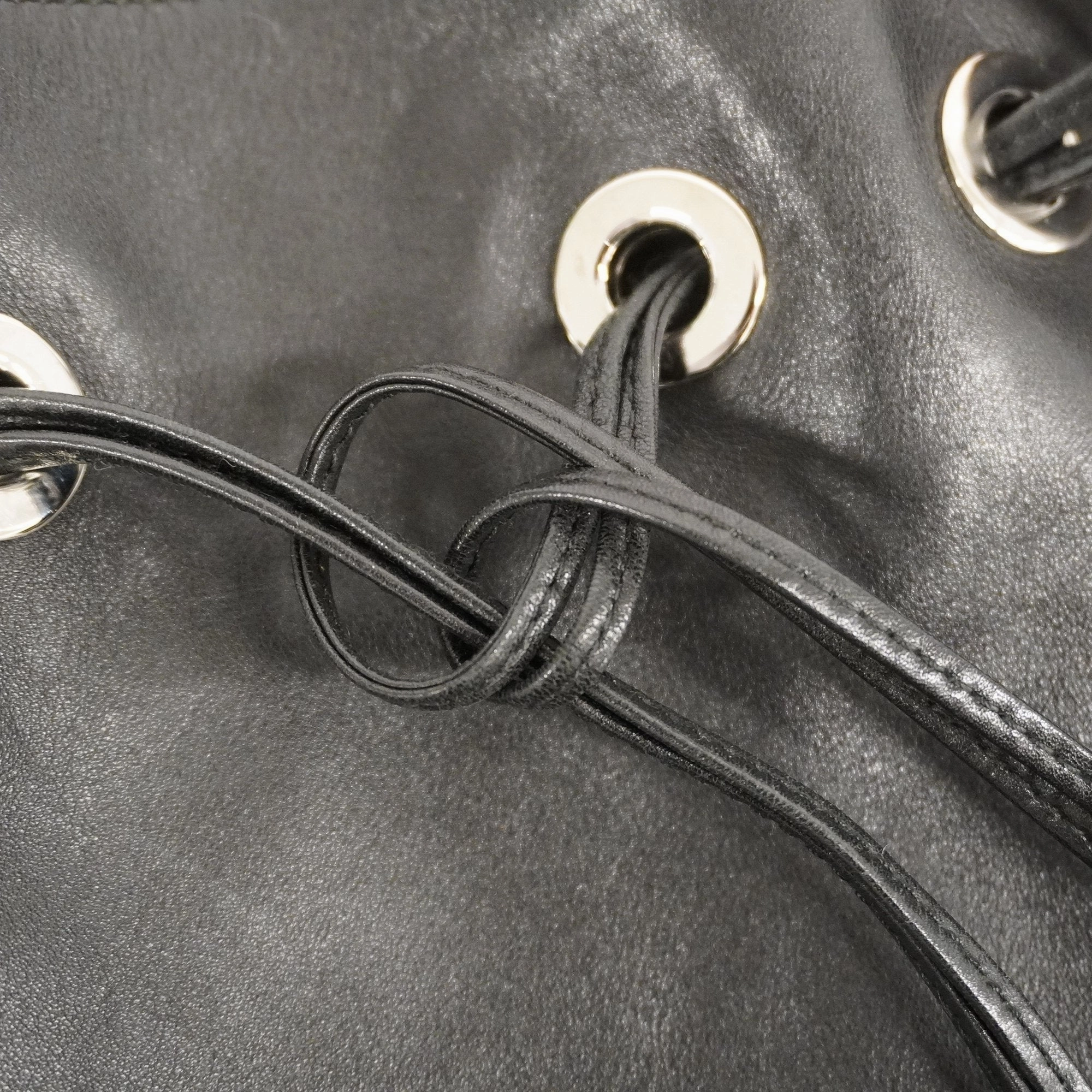 GUCCI  Bamboo Shoulder Bag 001 4006 Women's Leather Shoulder Bag Black