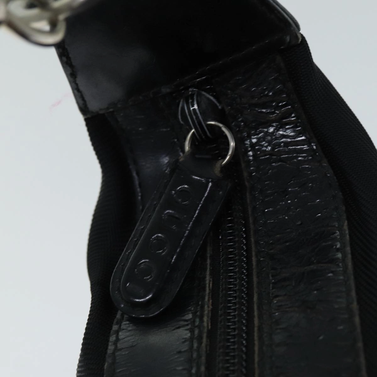 GUCCI Bamboo Shoulder Bag Canvas Black 000 1998 0531  bs14538