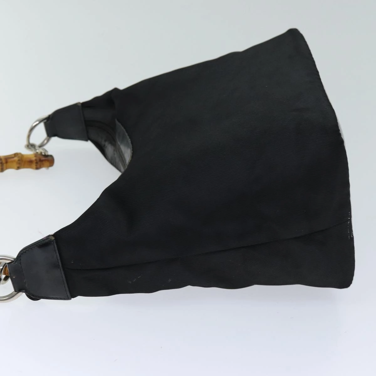 GUCCI Bamboo Shoulder Bag Canvas Black 000 1998 0531  bs14538