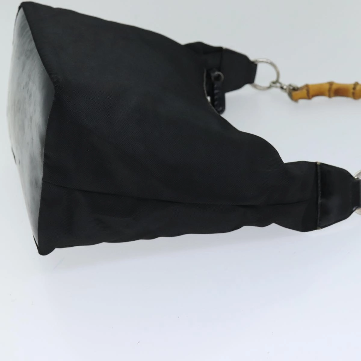 GUCCI Bamboo Shoulder Bag Canvas Black 000 1998 0531  bs14538