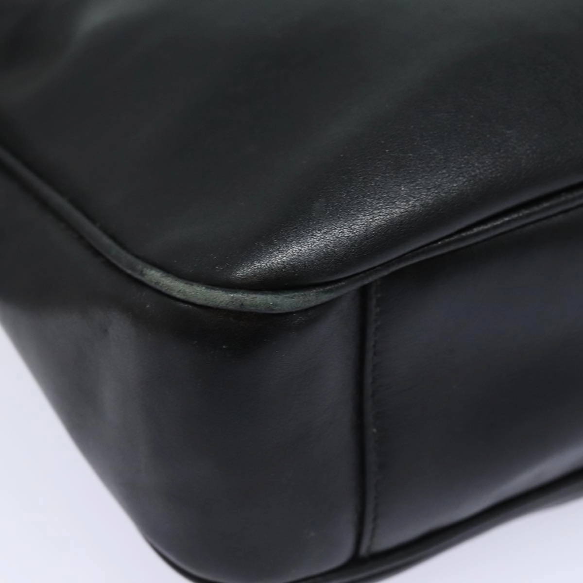 GUCCI Bamboo Shoulder Bag Leather 2way Black 001 1638  80839