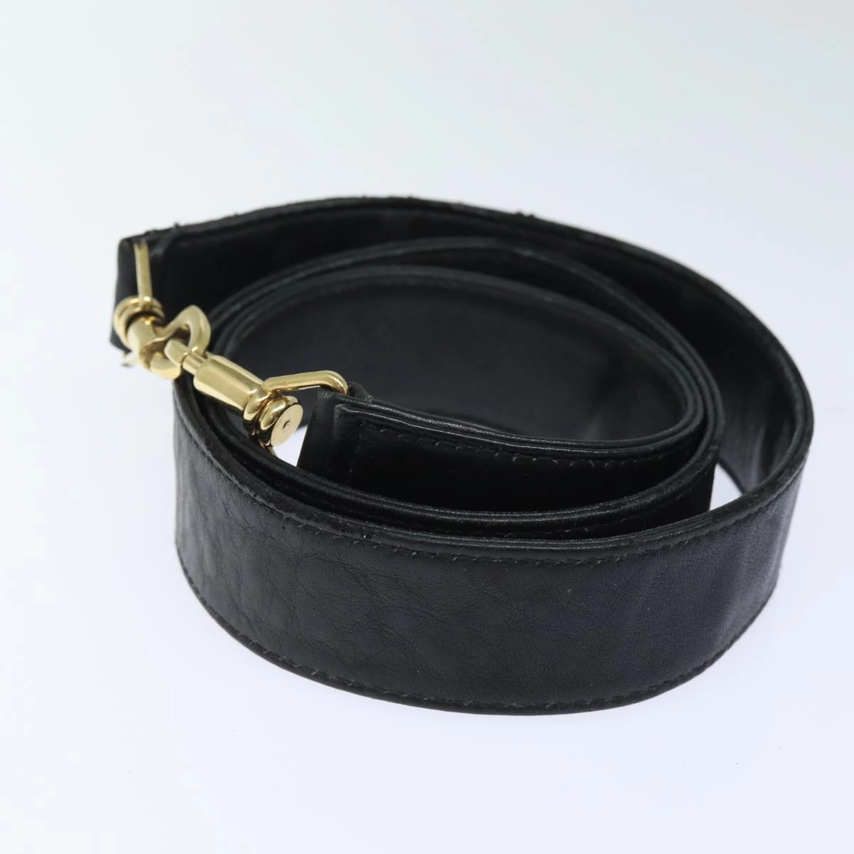 GUCCI Bamboo Shoulder Bag Leather 2way Black 001 1638  80839