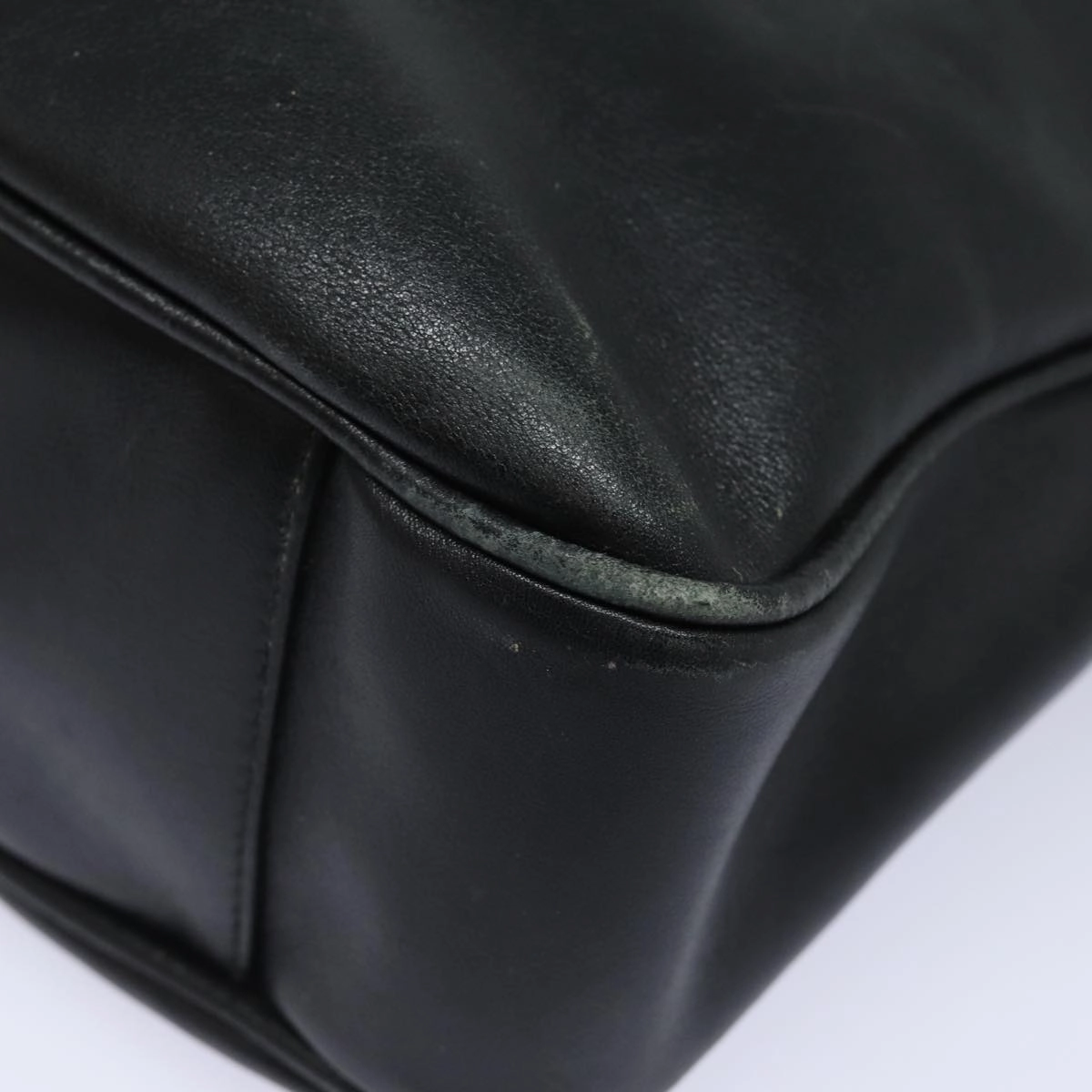 GUCCI Bamboo Shoulder Bag Leather 2way Black 001 1638  80839