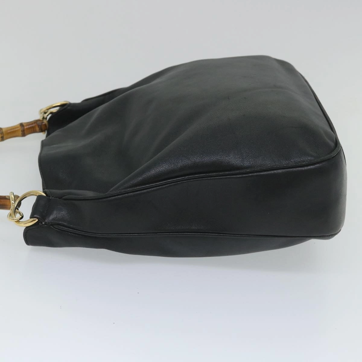 GUCCI Bamboo Shoulder Bag Leather 2way Black  57331