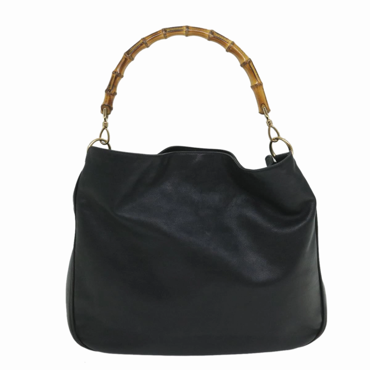 GUCCI Bamboo Shoulder Bag Leather 2way Black  57331