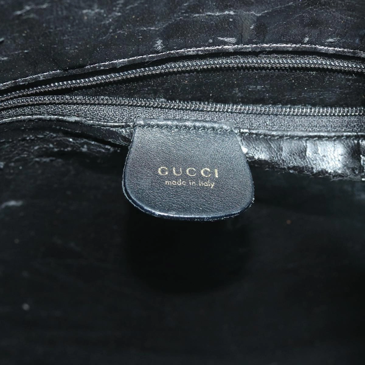 GUCCI Bamboo Shoulder Bag Leather 2way Black  57331