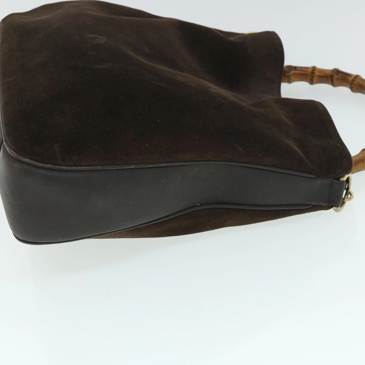 GUCCI Bamboo Shoulder Bag Leather 2way Brown 001 3444 1577  bs8481