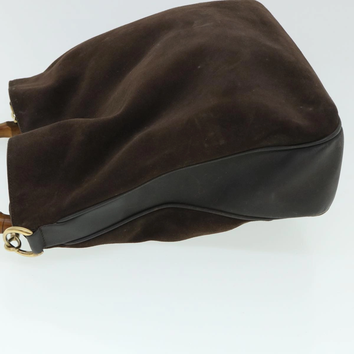 GUCCI Bamboo Shoulder Bag Leather 2way Brown 001 3444 1577  bs8481