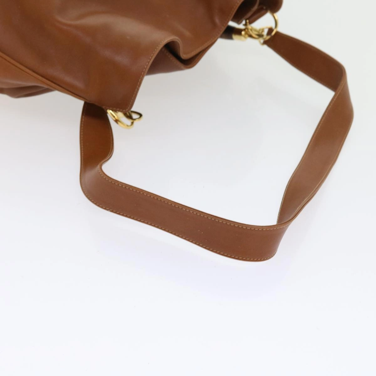 GUCCI Bamboo Shoulder Bag Leather 2way Brown  56298