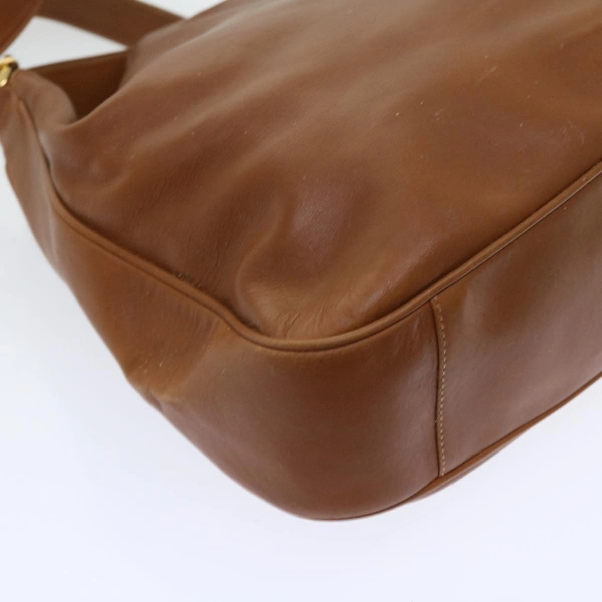 GUCCI Bamboo Shoulder Bag Leather 2way Brown  56298