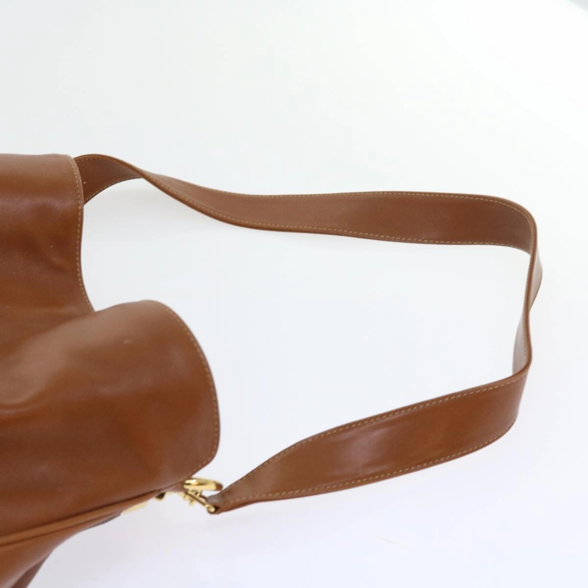 GUCCI Bamboo Shoulder Bag Leather 2way Brown  56298