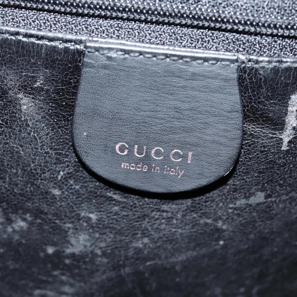 GUCCI Bamboo Shoulder Bag Suede 2way Black 001 0166 1577  fm3656