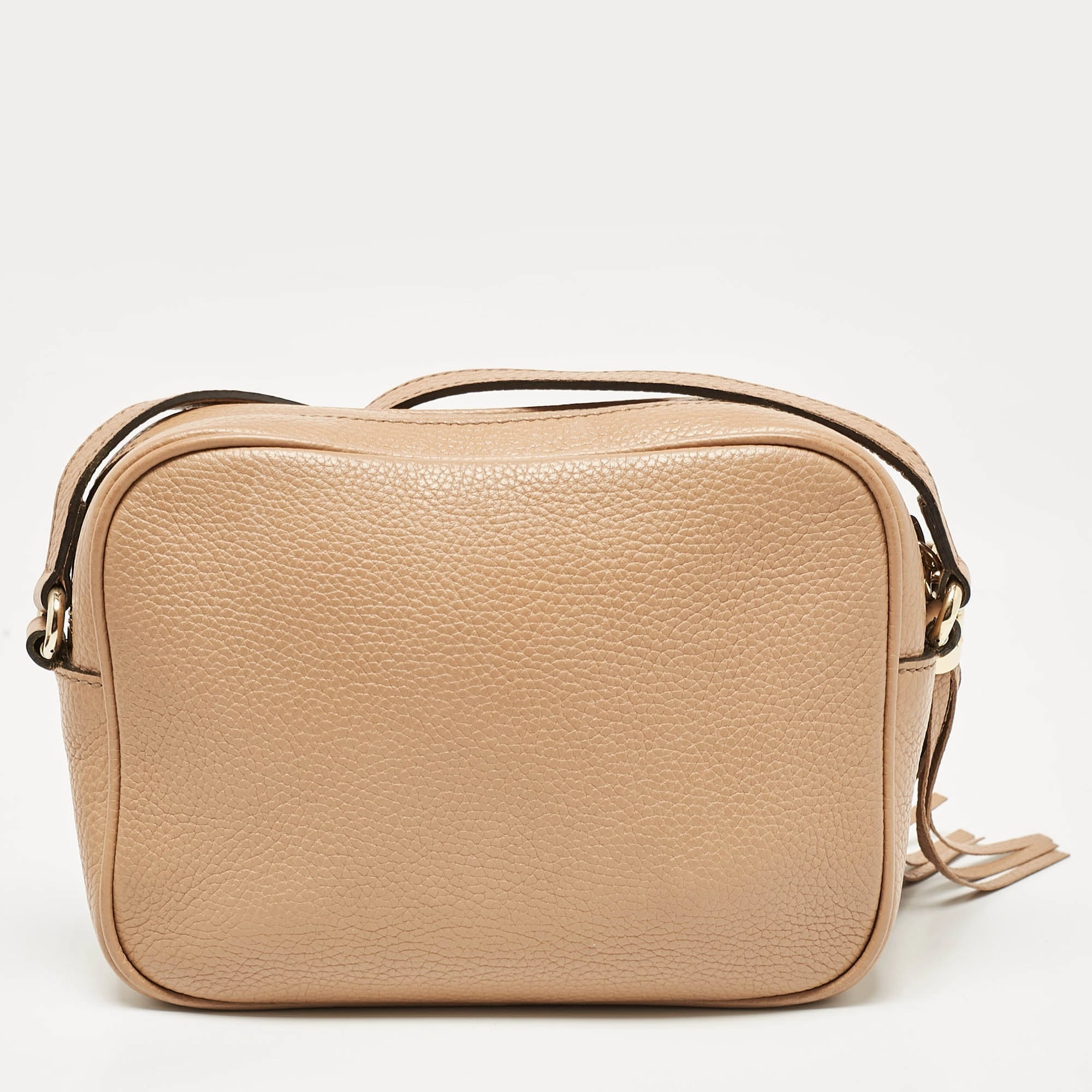 Gucci Beige Leather Small Soho Disco Crossbody Bag