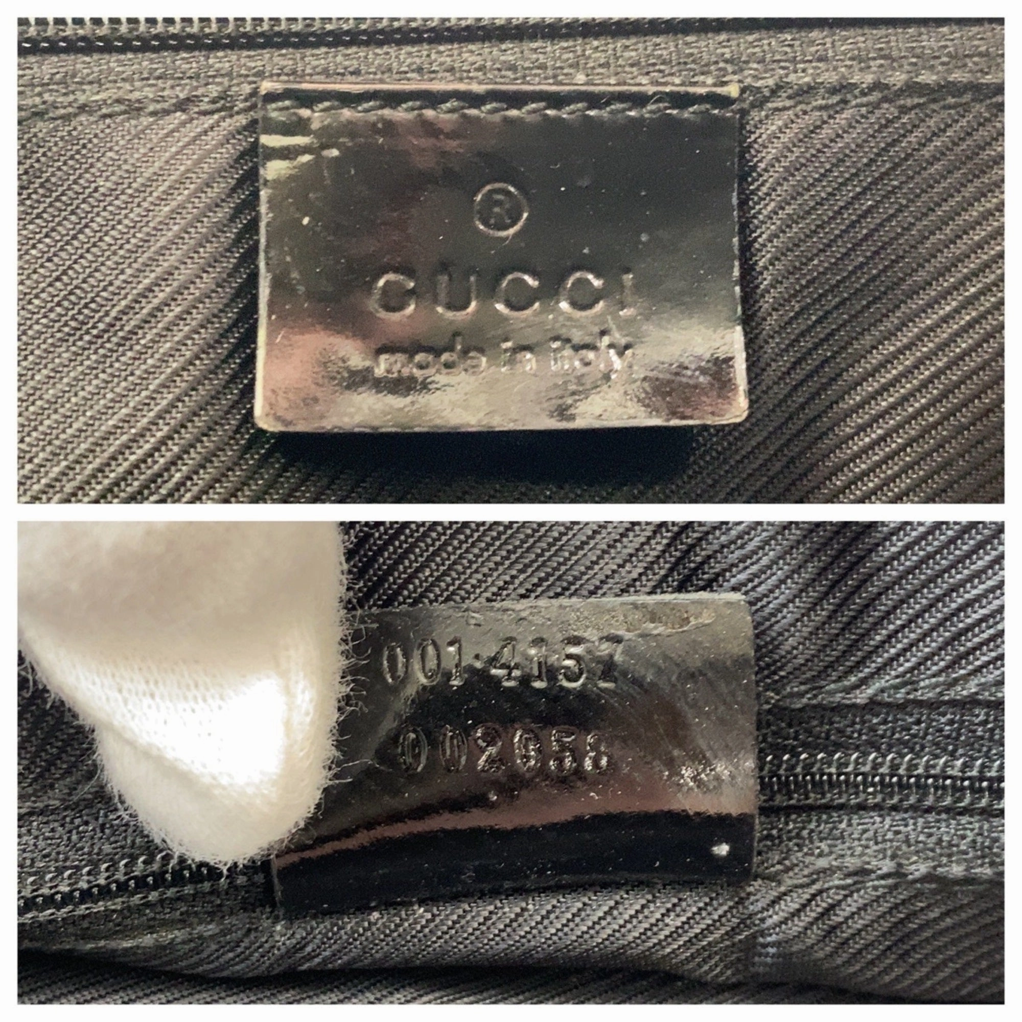 Gucci Black Gg Canvas Leather Shoulder Bag ()