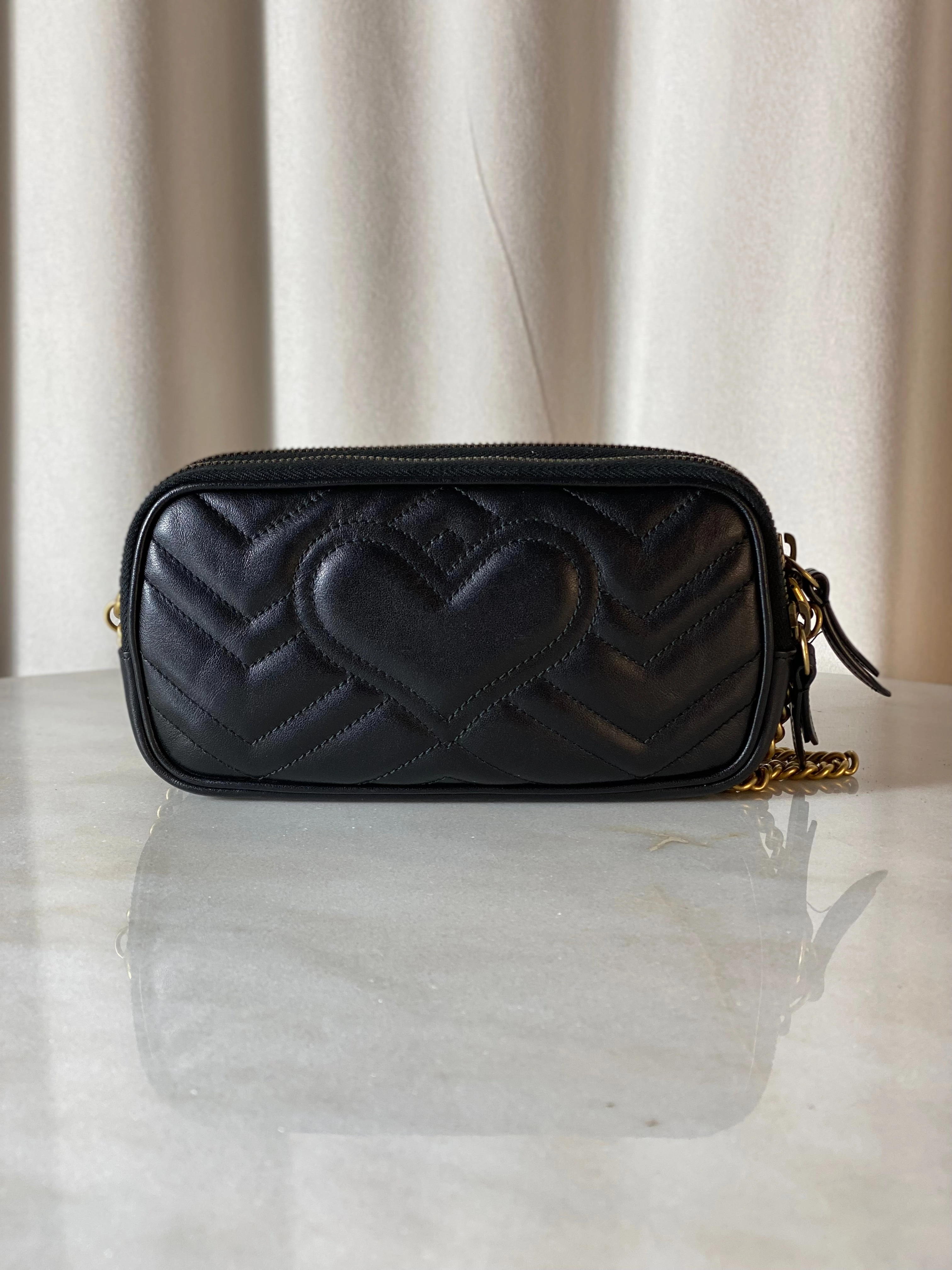 Gucci Black GG Marmont Crossbody Bag