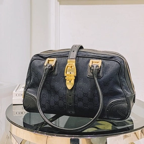 Gucci Black GG Women Shoulder Bag