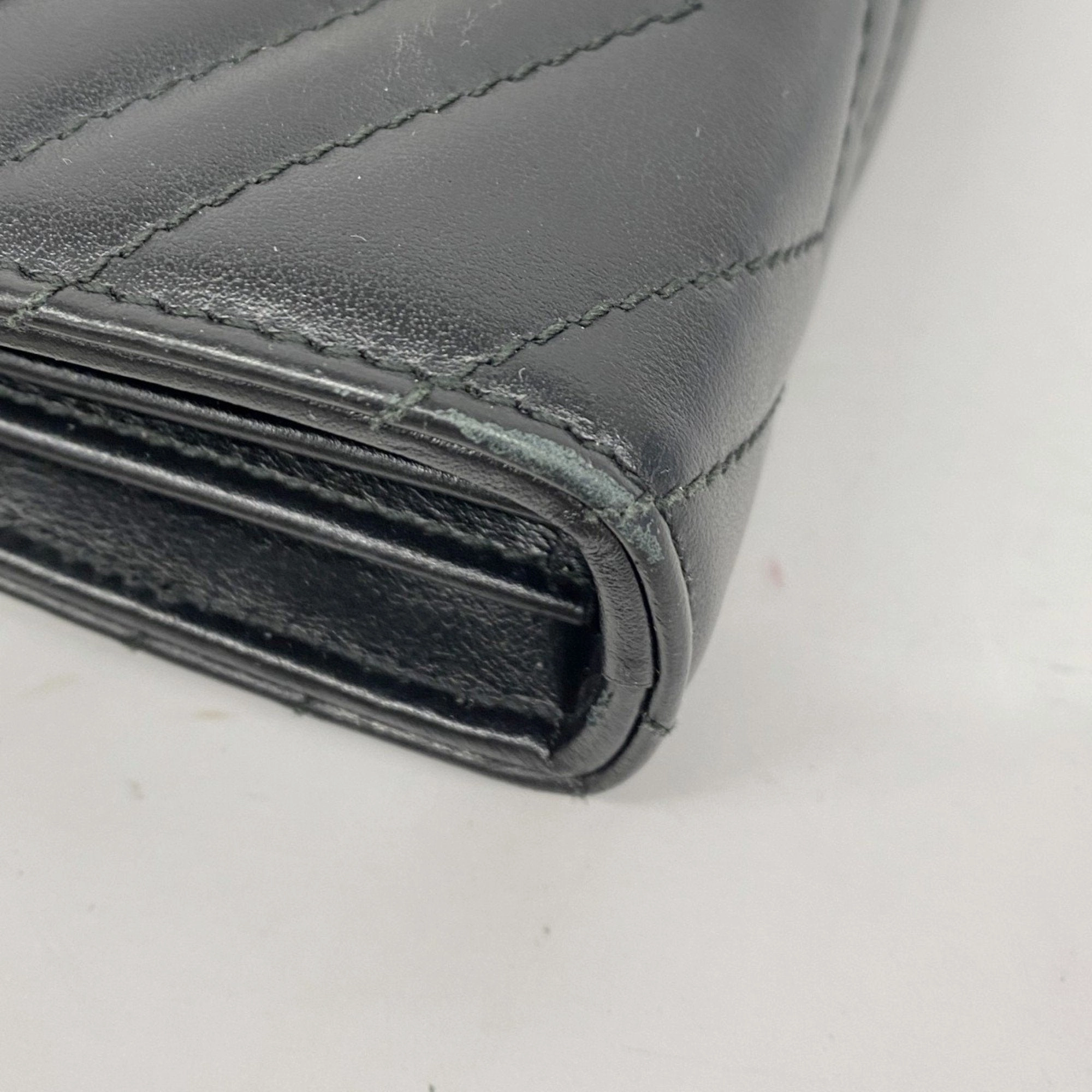 Gucci Black Leather Chain/Shoulder Wallet ()