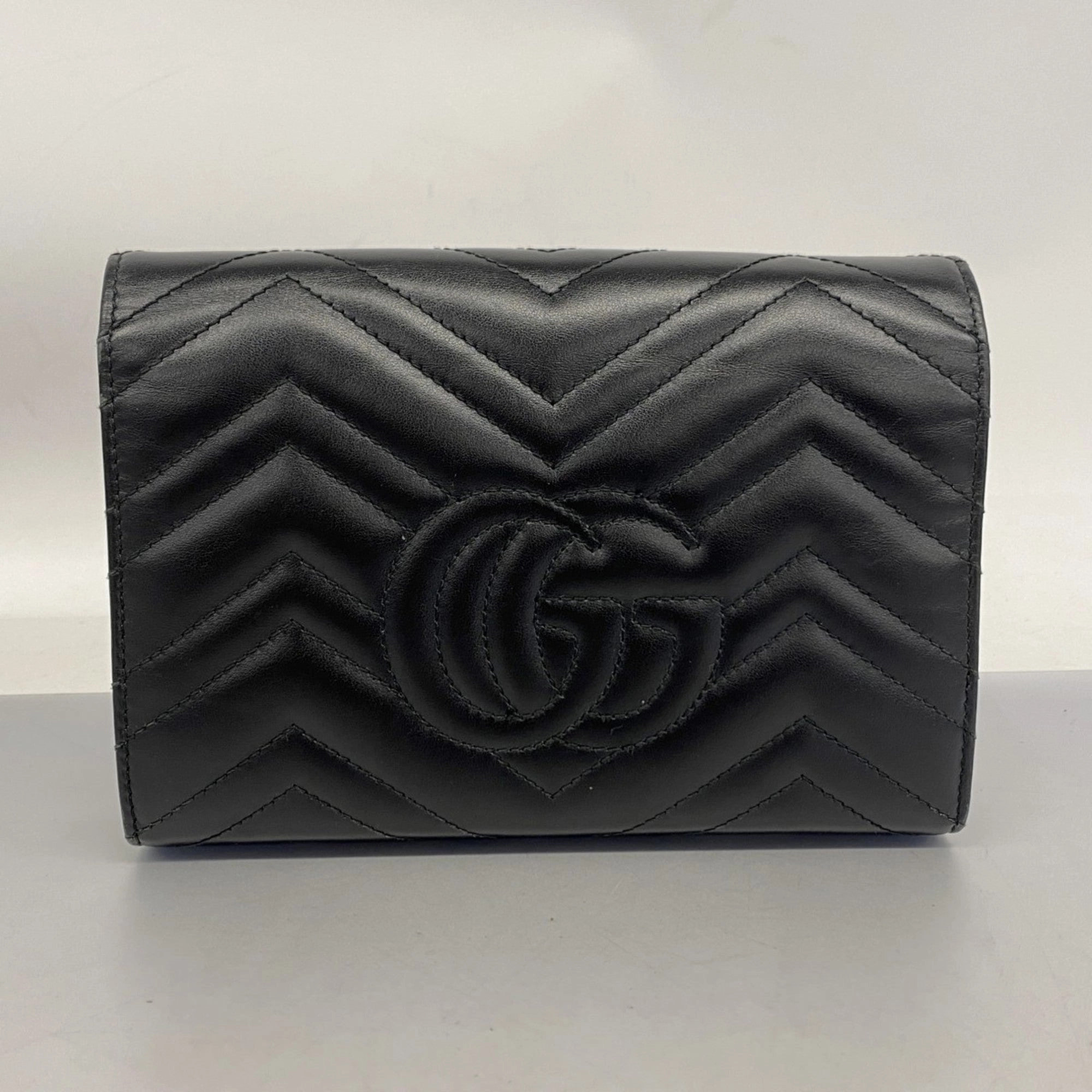 Gucci Black Leather Chain/Shoulder Wallet ()