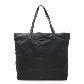 Gucci Black Nylon Leather Shoulder Bag Tote Bag ()