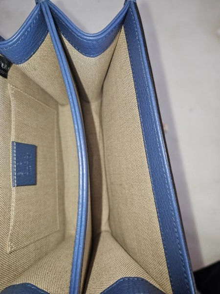 Gucci Blue Interlocking Small Crossbody Bag