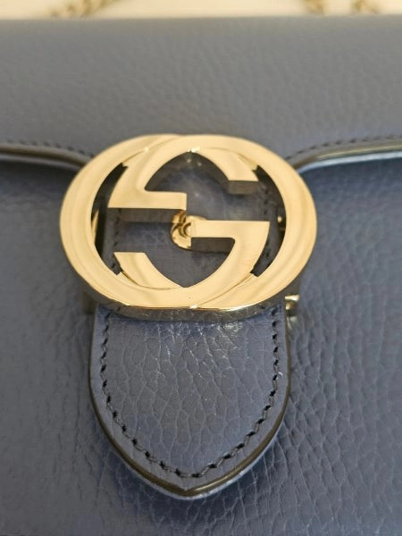 Gucci Blue Interlocking Small Crossbody Bag