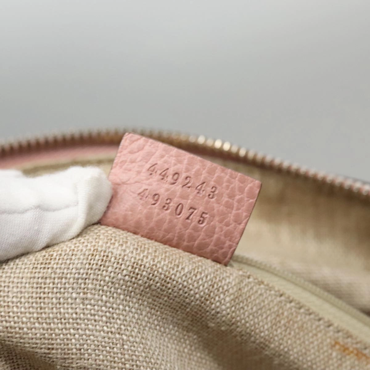 Gucci Bree Beige Canvas Shoulder Bag ()