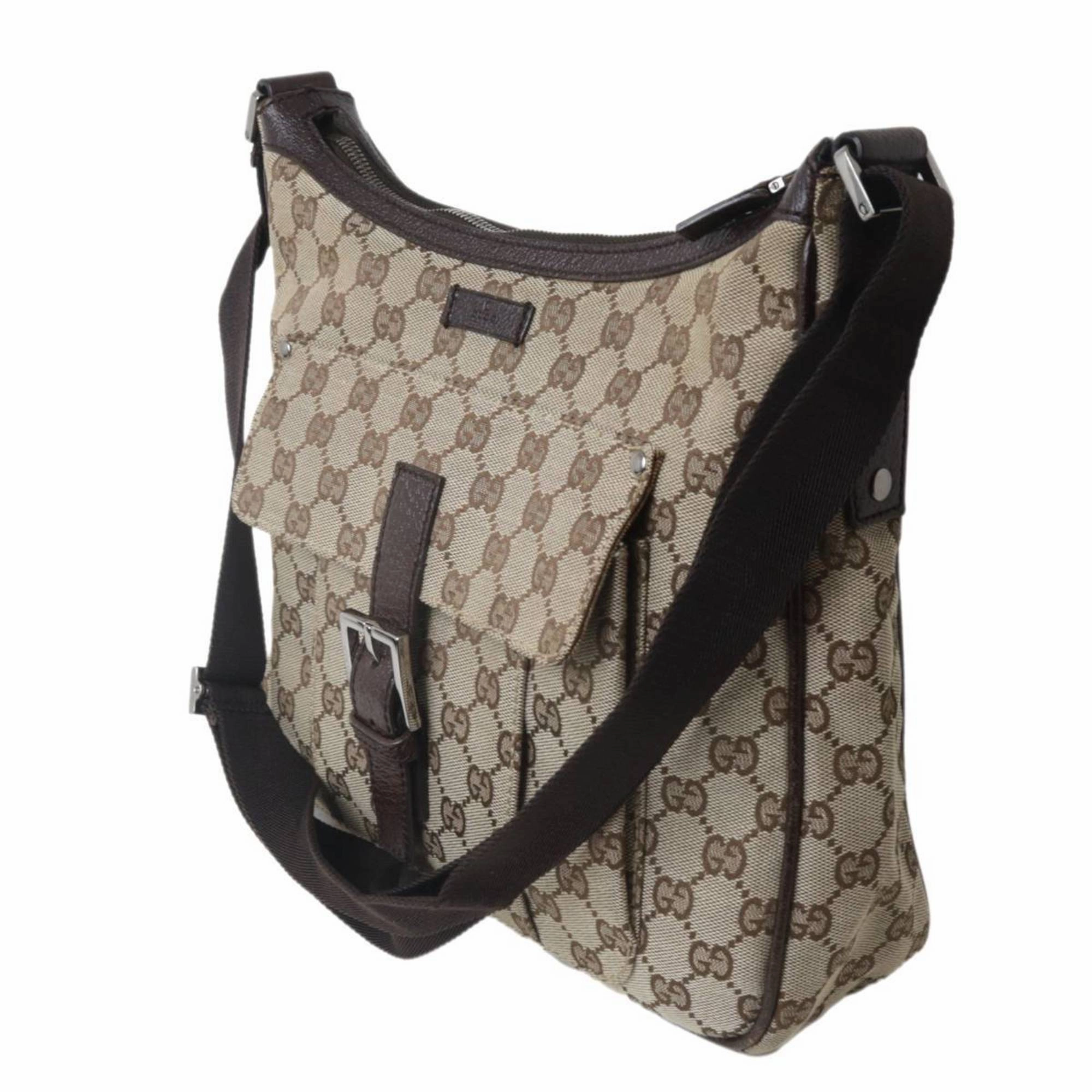 Gucci Brown Jacquard Shoulder Bag ()