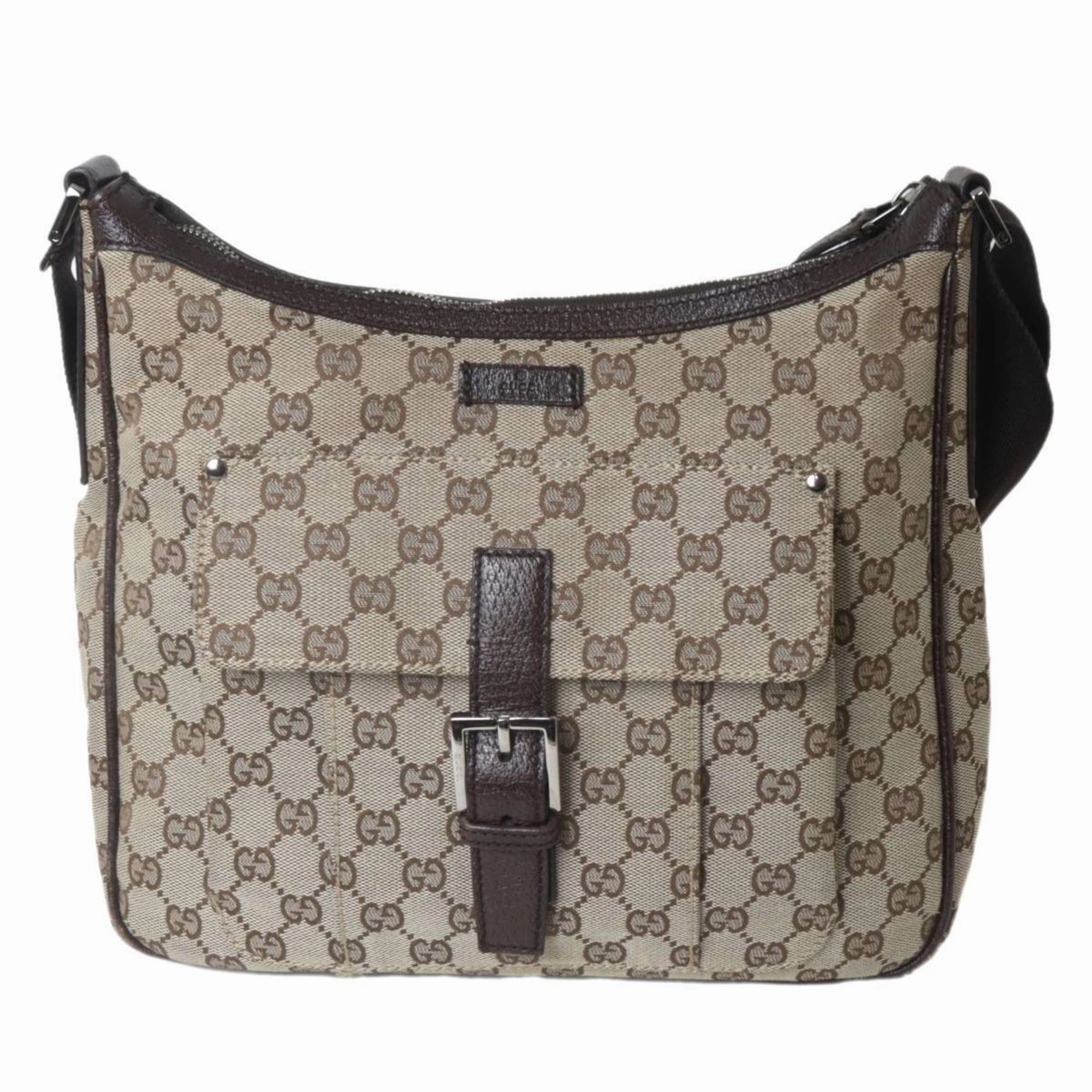 Gucci Brown Jacquard Shoulder Bag ()