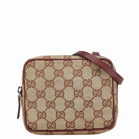 Gucci Canvas Leather Crossbody Bag 120975