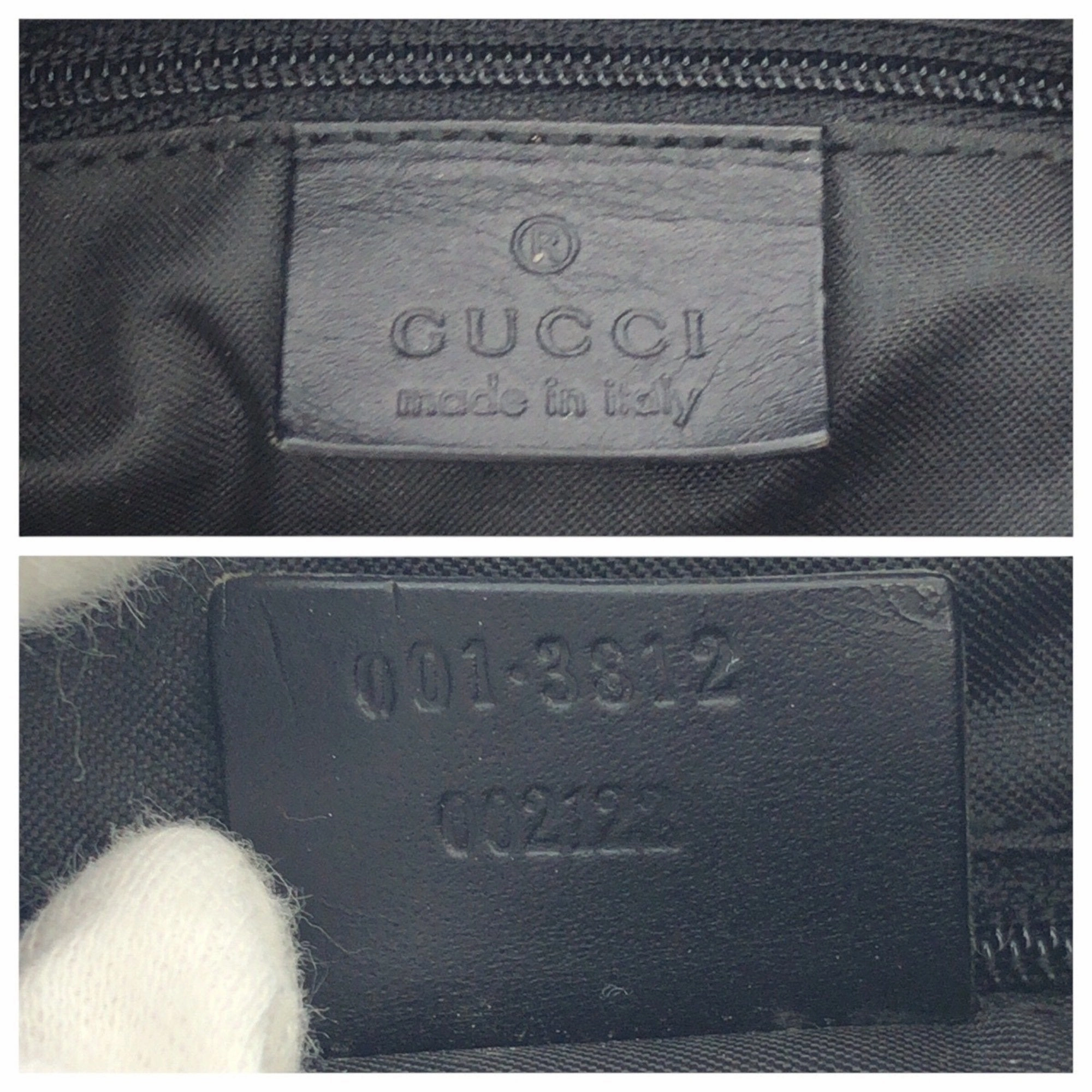 Gucci Canvas Leather Shoulder Bag (Pre-Owned)