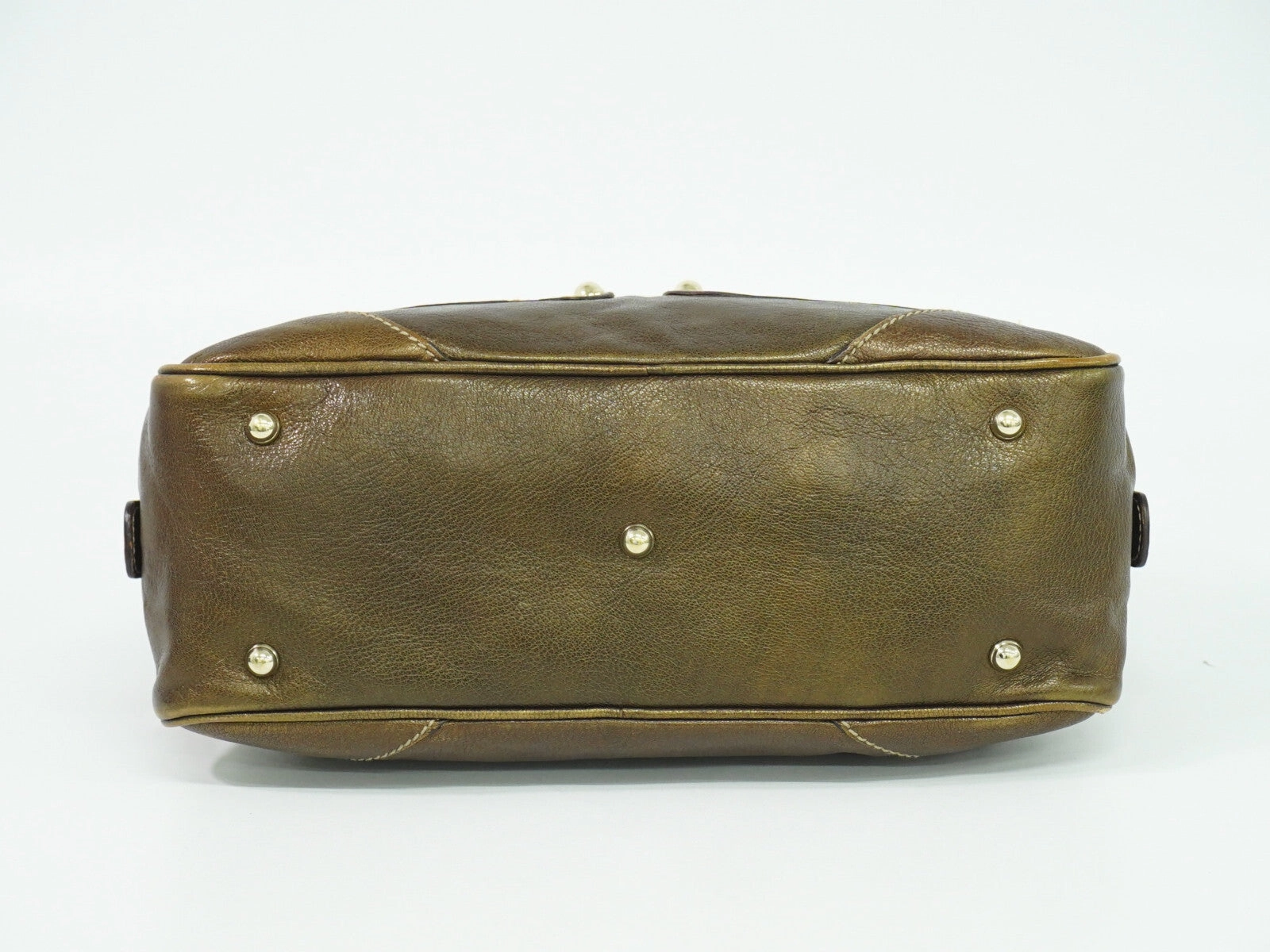 Gucci Capri Ranch Leather Shoulder Bag (Pre-Owned)