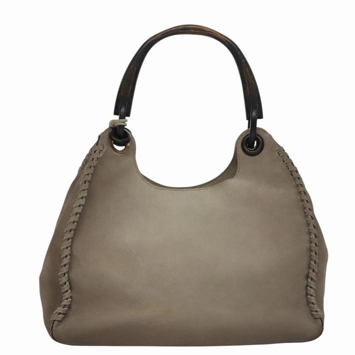 Gucci Carla Grey Suede Shoulder Bag ()