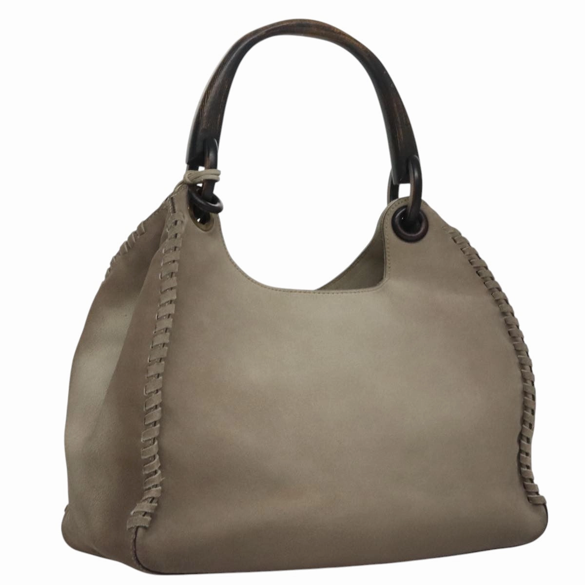 Gucci Carla Grey Suede Shoulder Bag ()