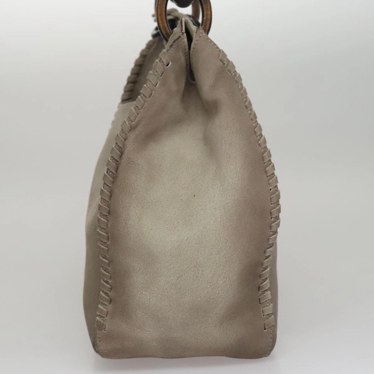 Gucci Carla Grey Suede Shoulder Bag ()