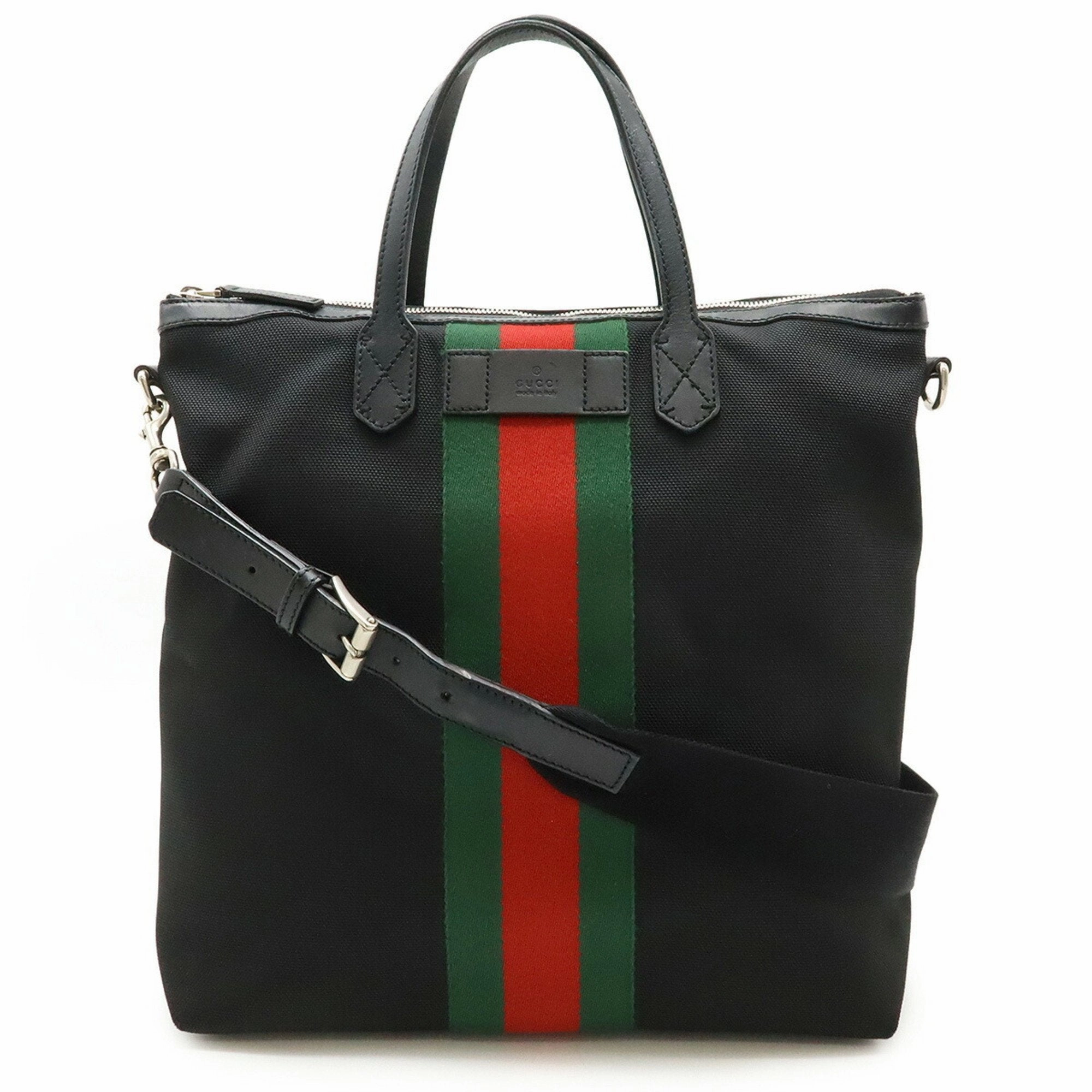 Gucci  Color Canvas Leather Shoulder Bag Tote Bag (Pre-Owned)