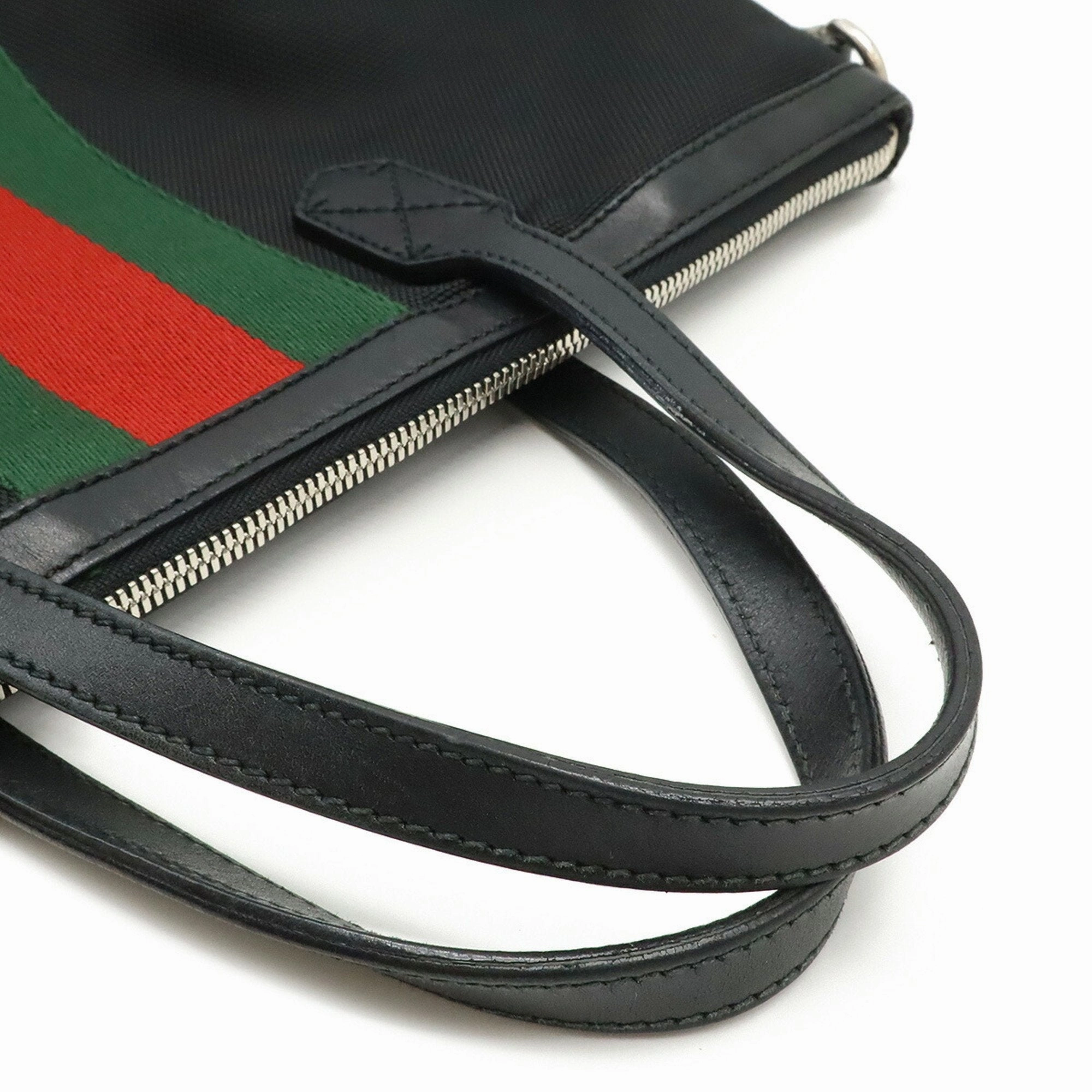 Gucci  Color Canvas Leather Shoulder Bag Tote Bag (Pre-Owned)