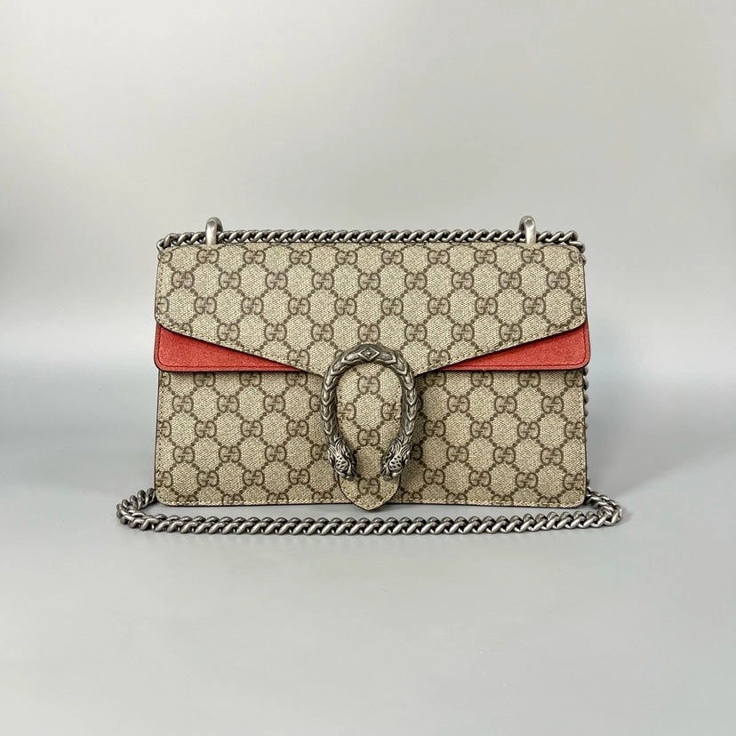 Gucci Dionysus Medium Beige and Red Shoulder Bag